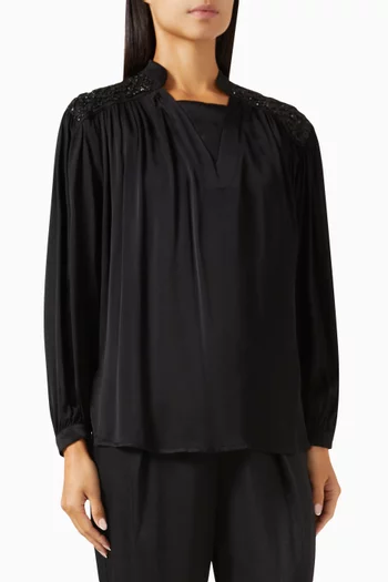 Embellished Panel Blouse