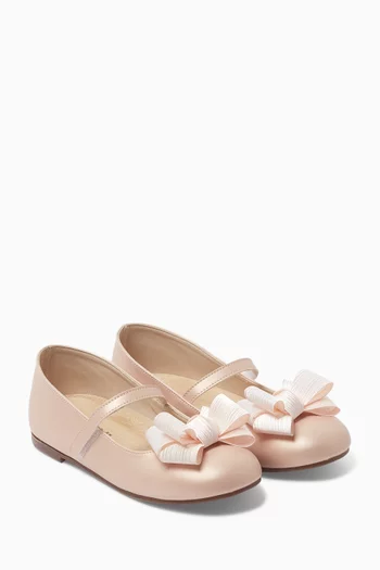 Bow-embellished Ballet Flats