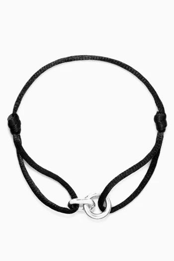 Element Bracelet in Sterling Silver & Silk Cord
