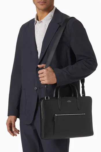 Ultra Slim Briefcase with Zip Front in Ludlow