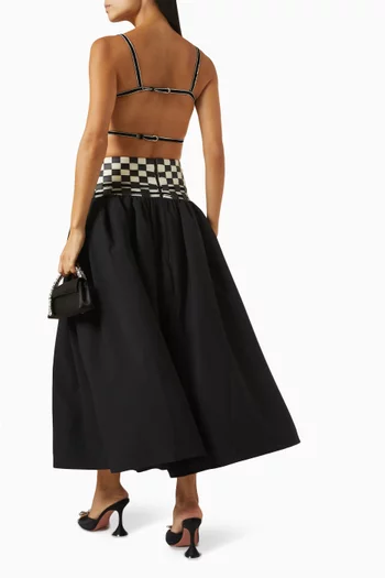 Woven Urban Bell Midi Dress