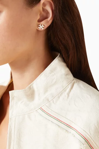 Kira Stud Earrings in Brass
