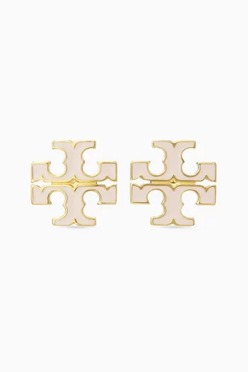 Kira Stud Earrings in Brass