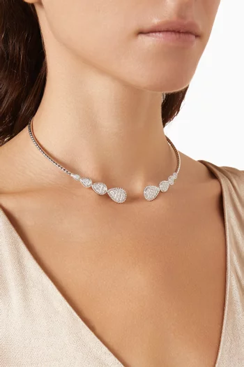 Serpent Bohème Necklace in 18kt White Gold