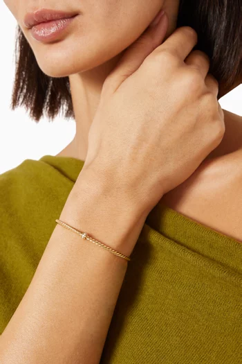 Micro Cablespira® Flex Centre Station Bracelet in 18kt Yellow Gold