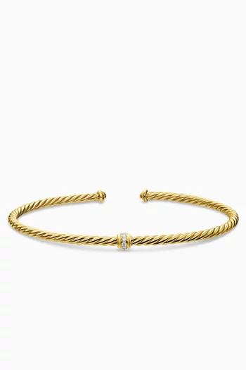 Micro Cablespira® Flex Centre Station Bracelet in 18kt Yellow Gold