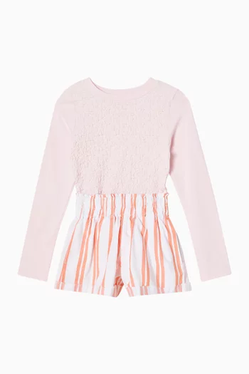 Striped Shorts in Denim