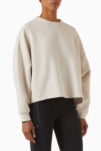 بلوزة 24.7‏ بقصة فضفاضة وتقنية Dri-FIT‏ قماش امبوسبلي سوفت