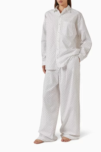 Cotton Poplin Sleep Oversized Long Set