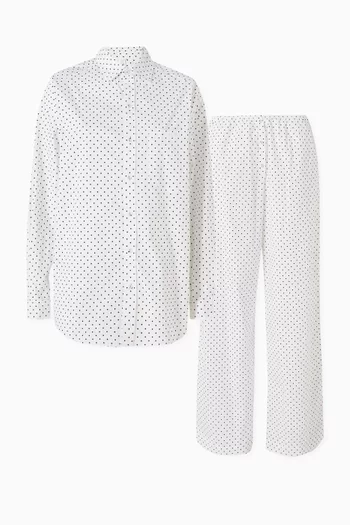 Cotton Poplin Sleep Oversized Long Set