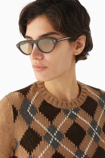 Oval Sunglasses in Acetate