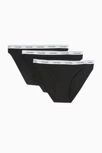 3-pack Low Rise Bikini Briefs in Stretch-cotton