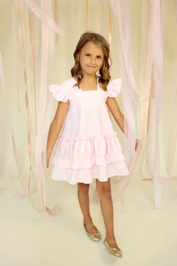 Ruched Ruffled Dress