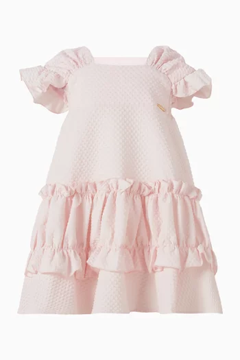 Ruched Ruffled Dress