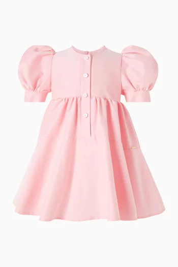 Puff-sleeves A-line Dress
