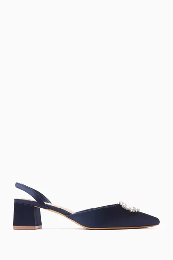 Tamara 45 Slingback Pumps in Satin