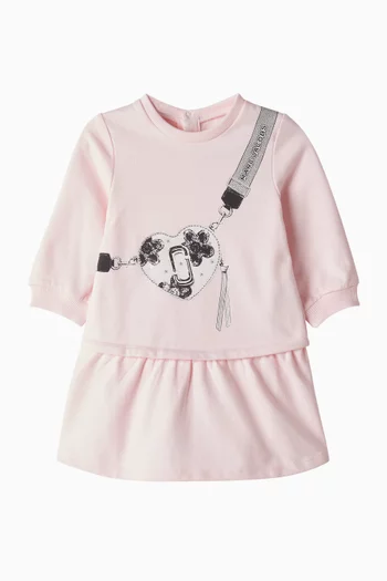 Snapshot Sweatshirt Dress in Cotton-fleece