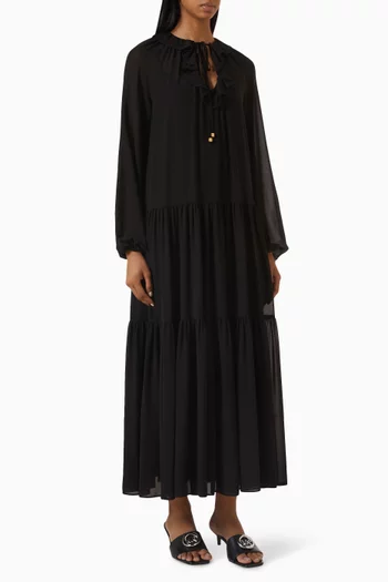Ruffled Kaftan in Georgette
