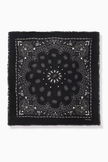 Large Bandana in Printed Cashmere