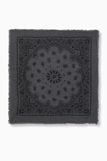 Large Bandana in Printed Cashmere