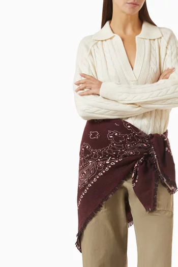 Large Bandana in Printed Cashmere