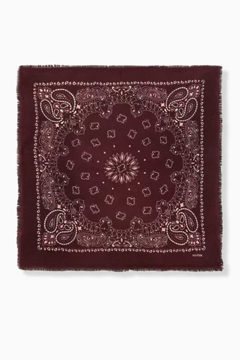 Large Bandana in Printed Cashmere