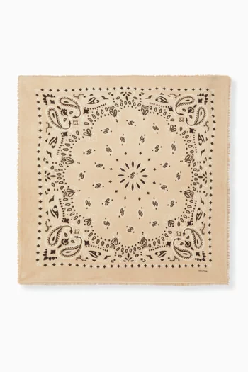 Large Bandana in Printed Cashmere