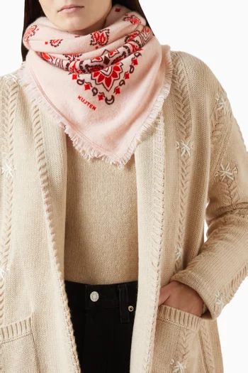 Large Bandana in Printed Cashmere
