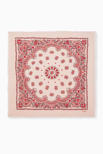 Large Bandana in Printed Cashmere