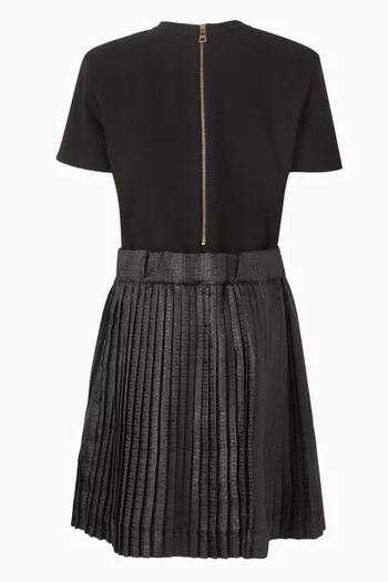 Pleated Dress in Viscose-blend