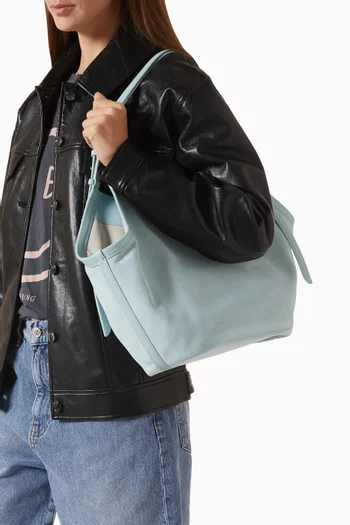 Deco Tulip Tote Bag in Suede