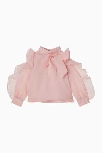 Bow-tie Blouse in Tulle