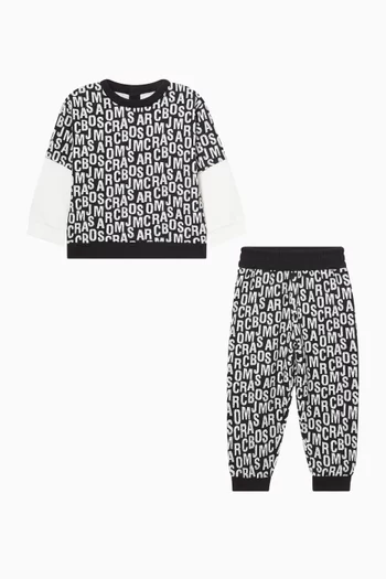 Jumbled Logo Tracksuit in Cotton