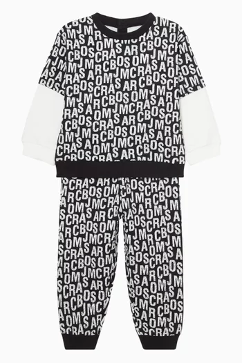 Jumbled Logo Tracksuit in Cotton
