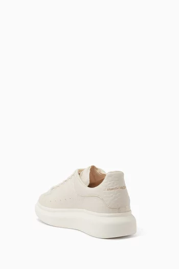 Oversized Sneakers in Grainy Leather