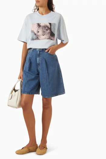 Bunny Graphic Signature Relaxed T-shirt in Cotton
