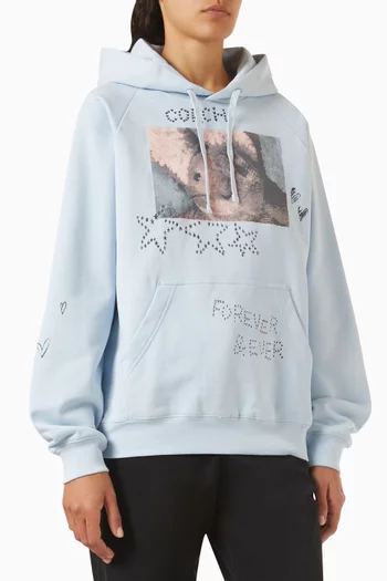 Bunny Graphic Hoodie in Cotton