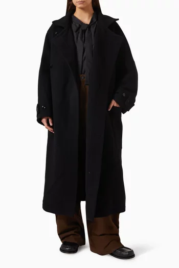 Oversized Wrap Coat in Wool