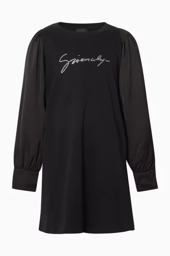 Logo Dress in Cotton