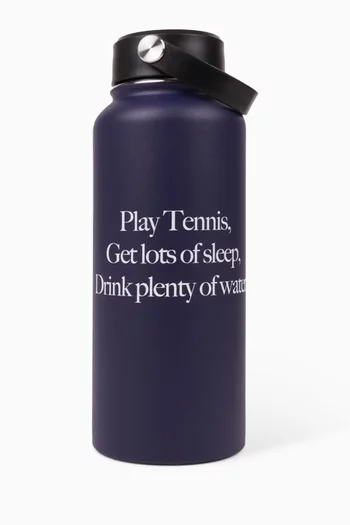زجاجة ماء بطبعة Play Tennis ستانلس ستيل