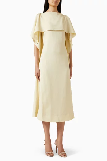 Overlay Tie-back Dress in Lyocell Blend