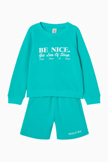 Signature Logo Gym Shorts in Cotton