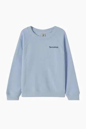 Play Tennis Crewneck Top in Cotton-blend