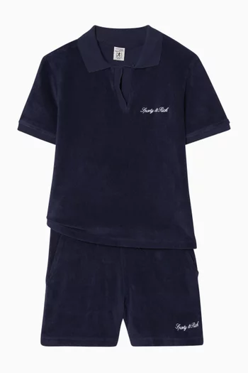 Signature Logo Polo Shirt in Cotton-terry