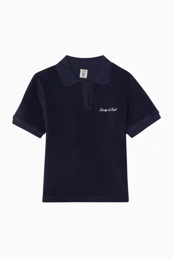 Signature Logo Polo Shirt in Cotton-terry
