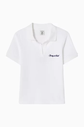 Signature Logo Polo Shirt in Cotton-terry