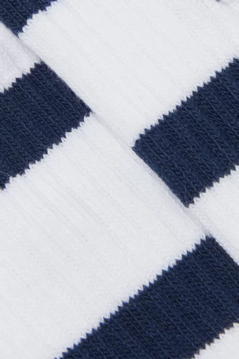 Serif Logo Socks in Stretch-cotton