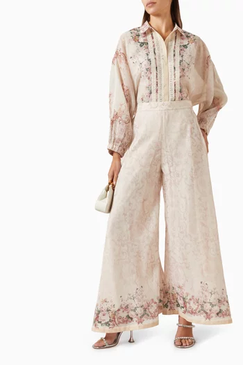 Elaine Top & Elowen Pants Set in Lurex Linen
