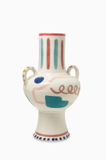 Dyra Hand-painted Vase in Ceramic