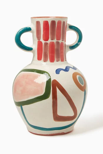 Sefrou Hand-painted Vase in Ceramic